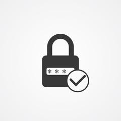 Padlock vector icon sign symbol