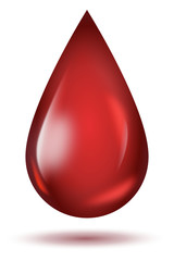 Blut Tropfen isoliert
