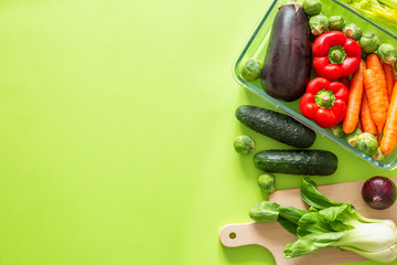 fresh healthy vegetables / place for text
