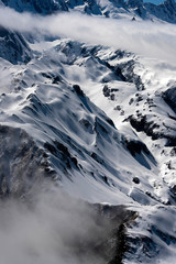 Flight Over Mountains and Glaciers New Zealand