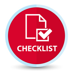 Checklist flat prime red round button