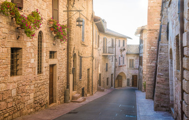 A picturesque sight in Assisi. Province of Perugia, Umbria, central Italy.