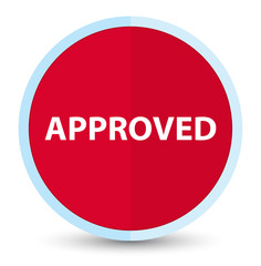 Approved flat prime red round button