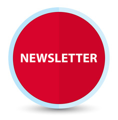 Newsletter flat prime red round button