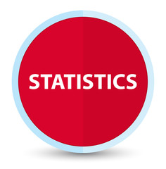 Statistics flat prime red round button