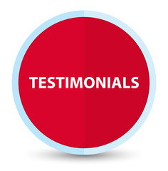 Testimonials flat prime red round button