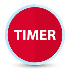 Timer flat prime red round button