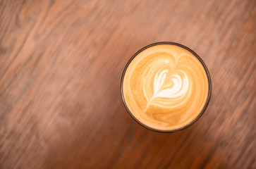 beautiful cappuccino in glasses