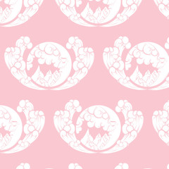 Vector pattern with  hand drawn illustration of landscape with moon, clouds, waves, mountains. Artwork in line abstract style. Template for postcard banner poster placard print for t-shirt.