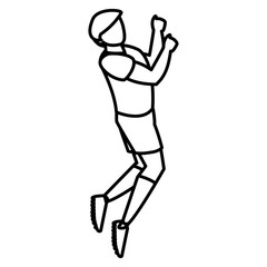 young man playing soccer