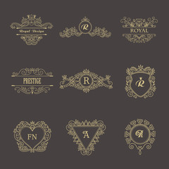 Vintage Floral Frames for your Logo, Invitation, Wedding Background.