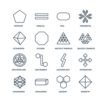 Geometry, Hexagon, Hexahedron, Icosahedron, Intersection, Pentag