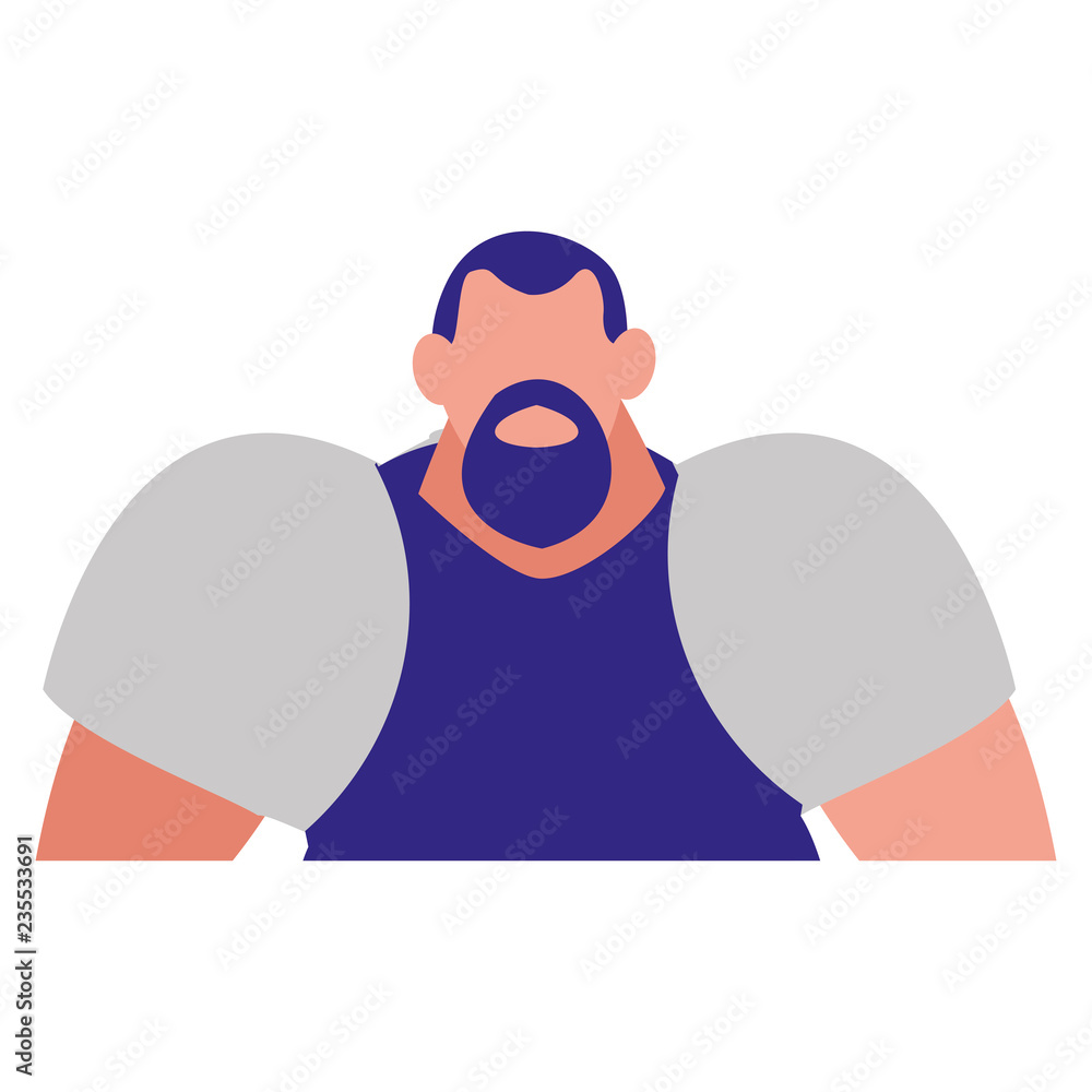 Poster muscle man icon