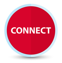 Connect flat prime red round button