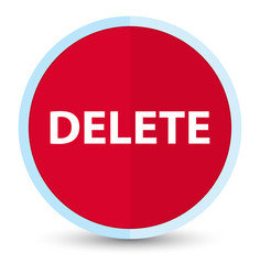 Delete flat prime red round button