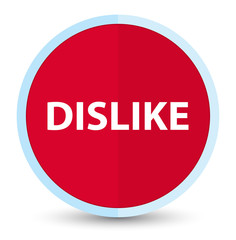 Dislike flat prime red round button