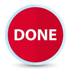 Done flat prime red round button