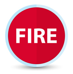 Fire flat prime red round button