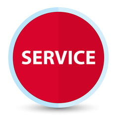 Service flat prime red round button