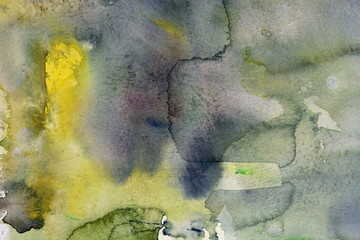 Photo of Watercolor texture on paper close-up
