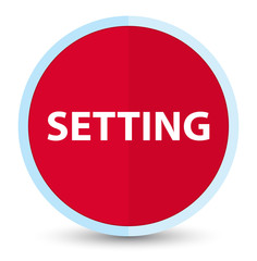Setting flat prime red round button