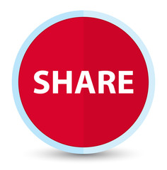 Share flat prime red round button