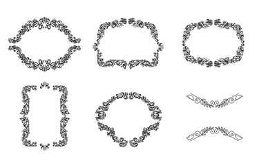 Vintage Floral Frames for decoration, book cover, invitation