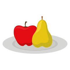 apple and fruits design