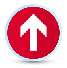 Upload arrow icon flat prime red round button