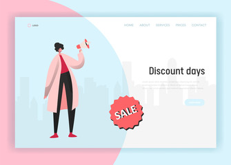 Landing page template of online Sale shopping