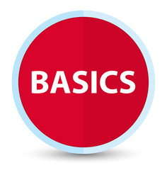 Basics flat prime red round button