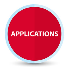 Applications flat prime red round button