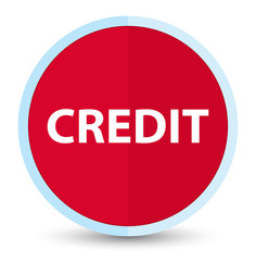 Credit flat prime red round button