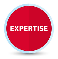 Expertise flat prime red round button