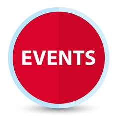 Events flat prime red round button