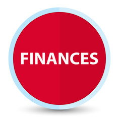 Finances flat prime red round button