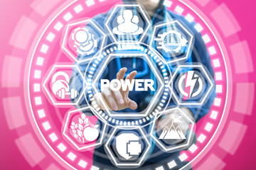 Power sporting concept. Powerful sports training.