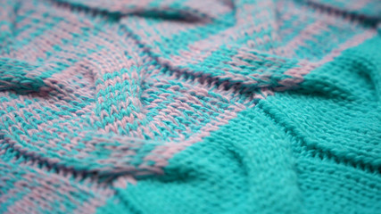 The texture of a warm wool sweater.Close-up
