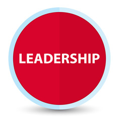 Leadership flat prime red round button