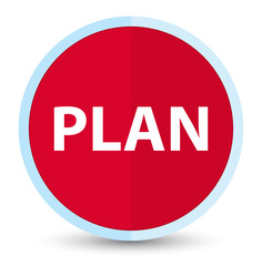 Plan flat prime red round button