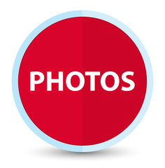 Photos flat prime red round button