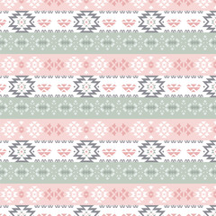 Tribal art pattern. Ethnic geometric print. Aztec colorful repeating background texture. vector illustration.