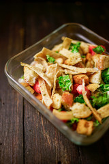 Delicious fresh salad vegan food