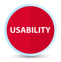 Usability flat prime red round button