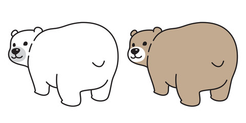 bear vector polar bear logo icon illustration cartoon symbol graphic