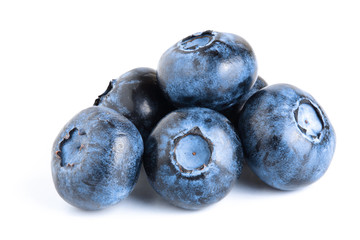 fresh ripe blueberry isolated on white background