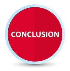 Conclusion flat prime red round button