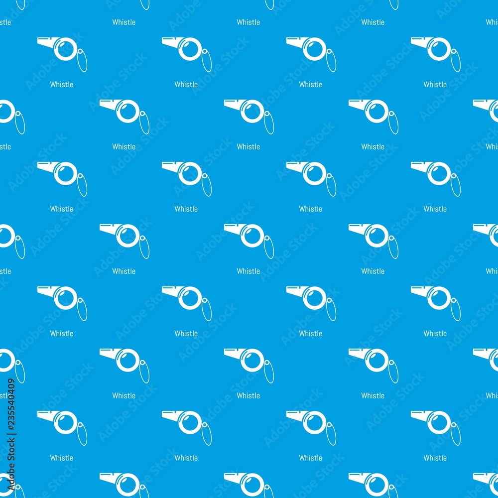 Poster whistle pattern vector seamless blue repeat for any use