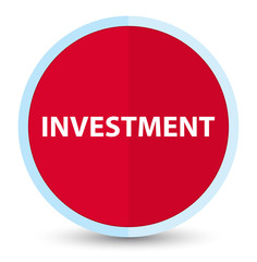 Investment flat prime red round button