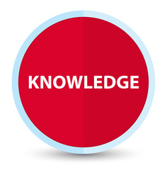 Knowledge flat prime red round button